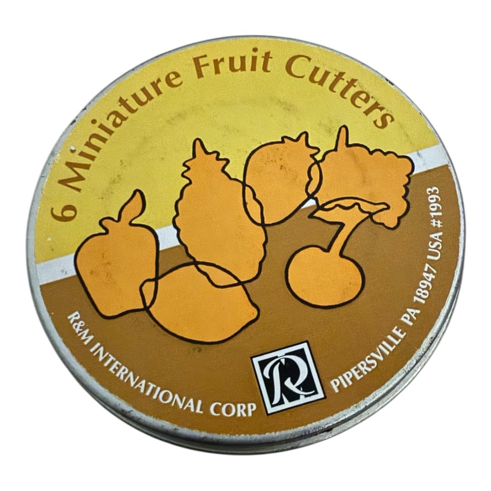 R&M International 6 Miniature Fruit Shaped Metal Cutters Ideal for parties decor